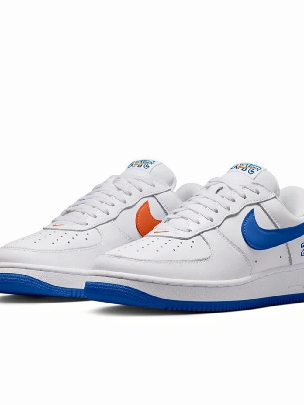 Nike Air Force 1 '07 NYC Men's Sneakers White & Blue US 11 Like New